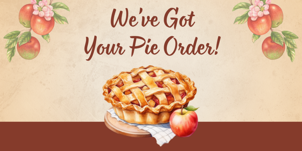 Pie Order Thank you