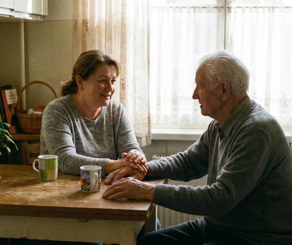 caring for an aging parent in Andover.